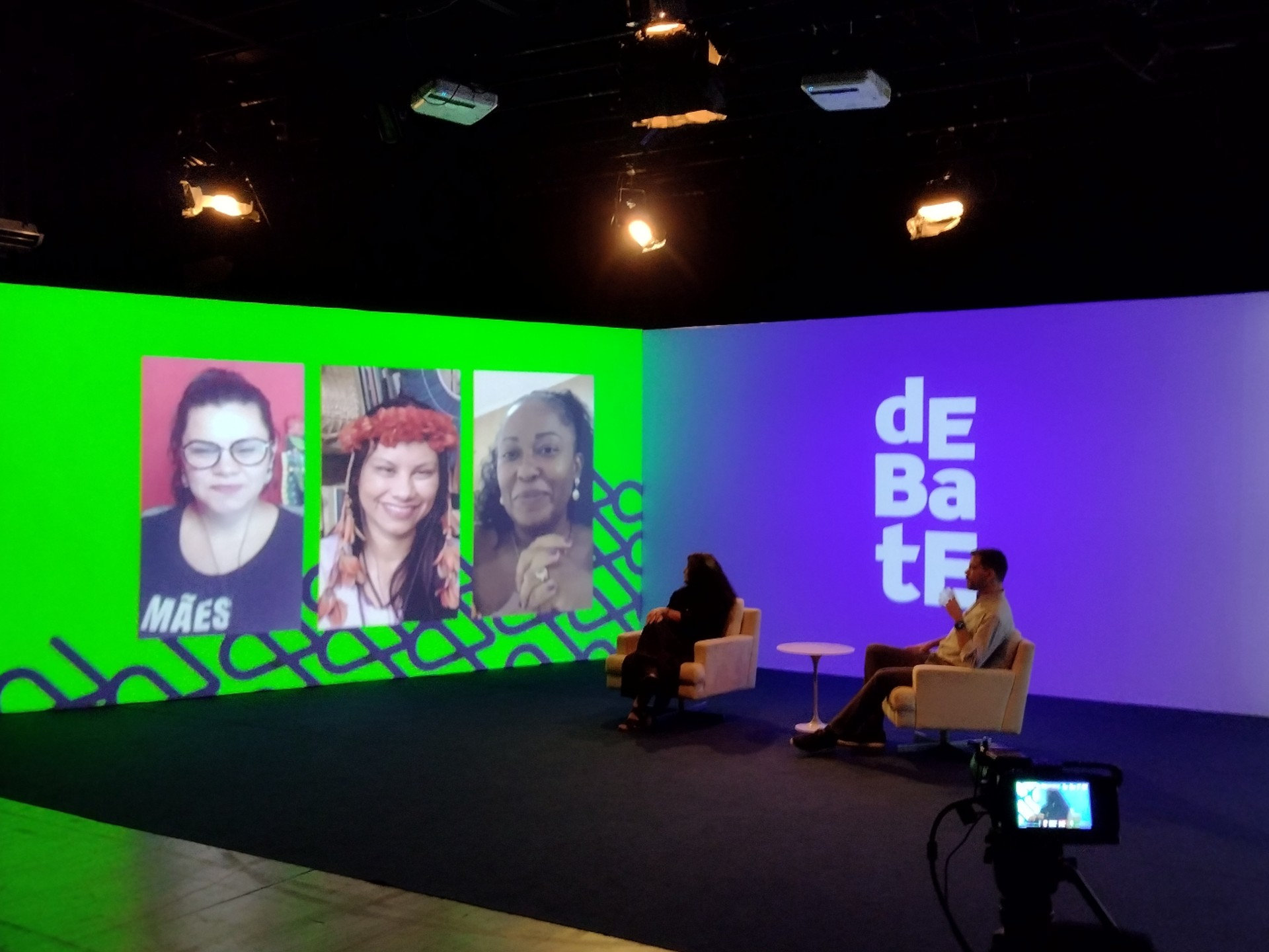 Elenco feminino: Ligia Moreiras, Márcia Kambeba e Tia Má são as debatedoras do programa sobre sexismo