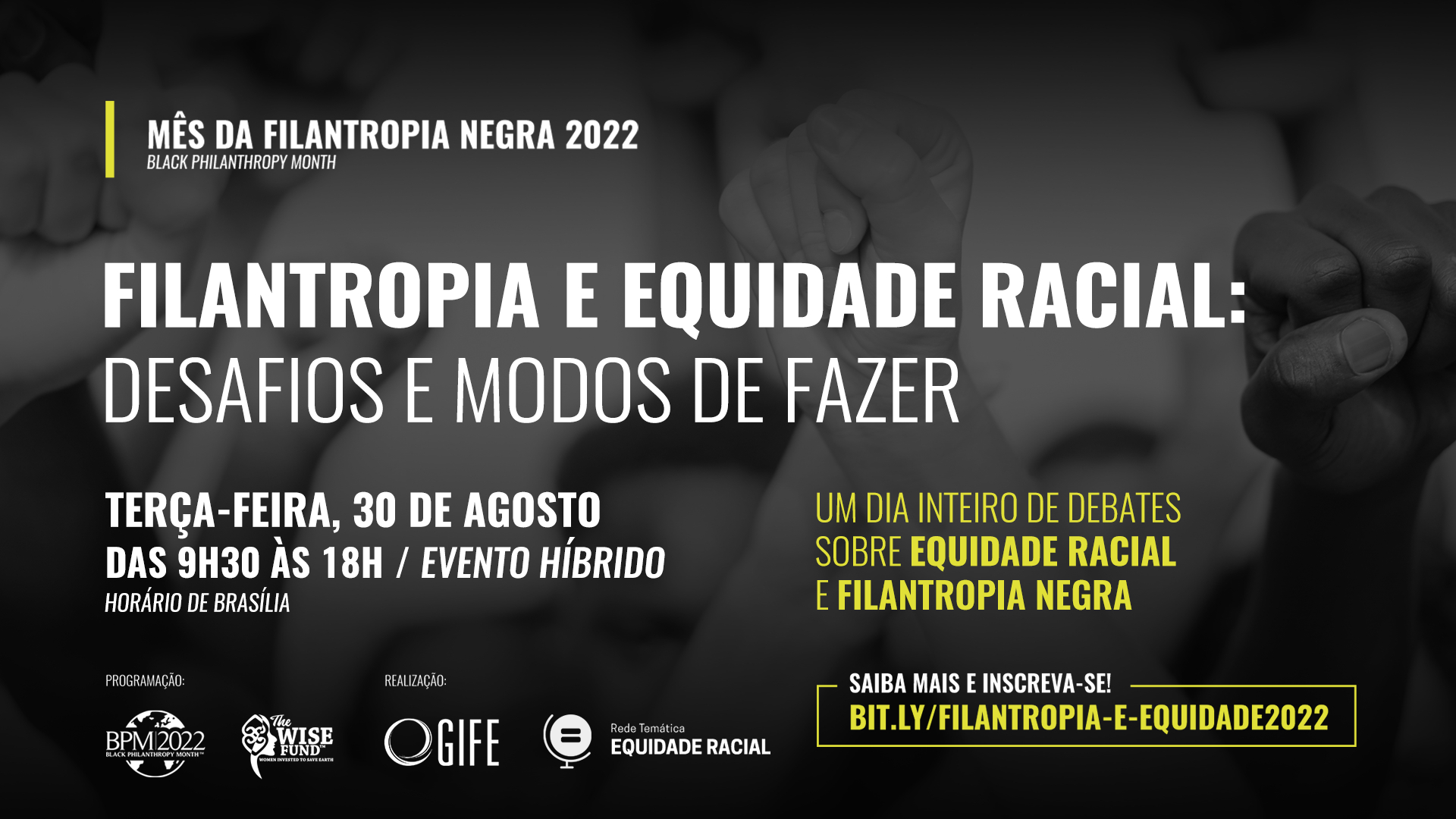 A imagem mostra os dados do evento