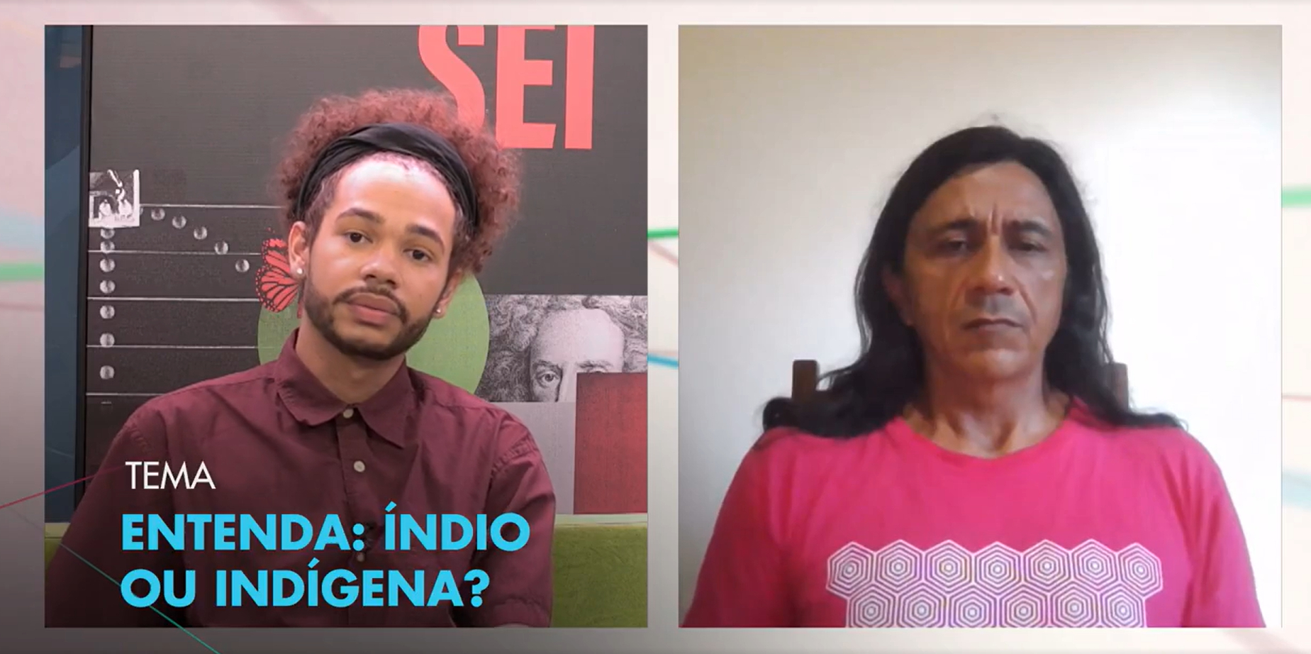 Dois homens negros em uma tela