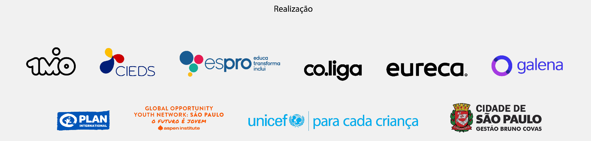 Diversas logomarcas dos apoiadores da Semana das Juventudes 2022.