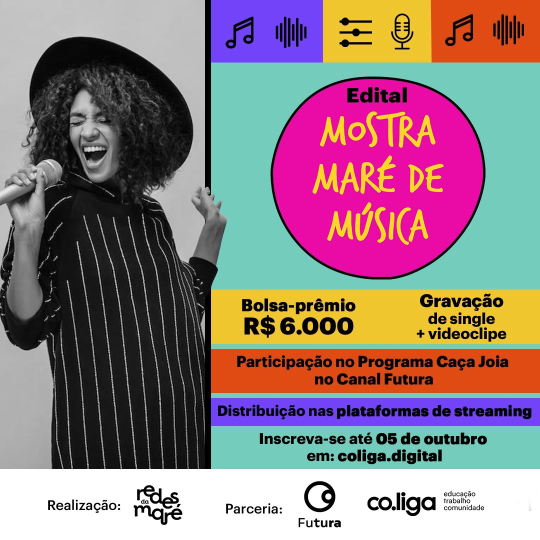 A imagem mostra o flyer do edital