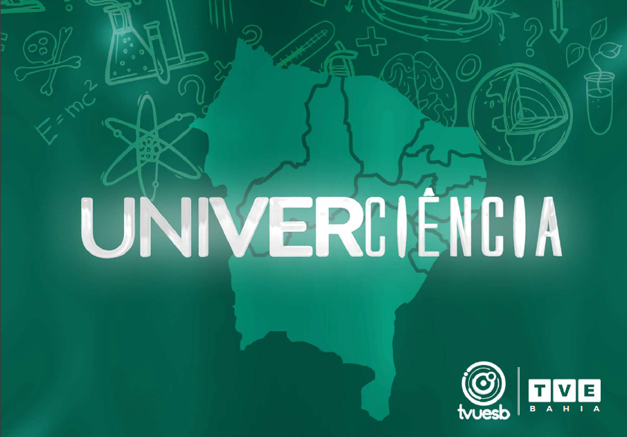 O nome do programa "Univerciência" aparece em branco, sobre um fundo verde.