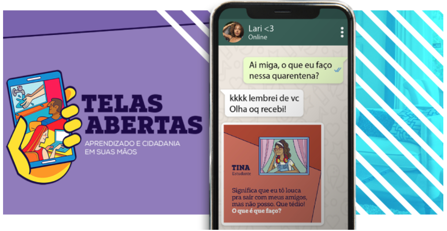 Arte de divulgação do Telas Abertas