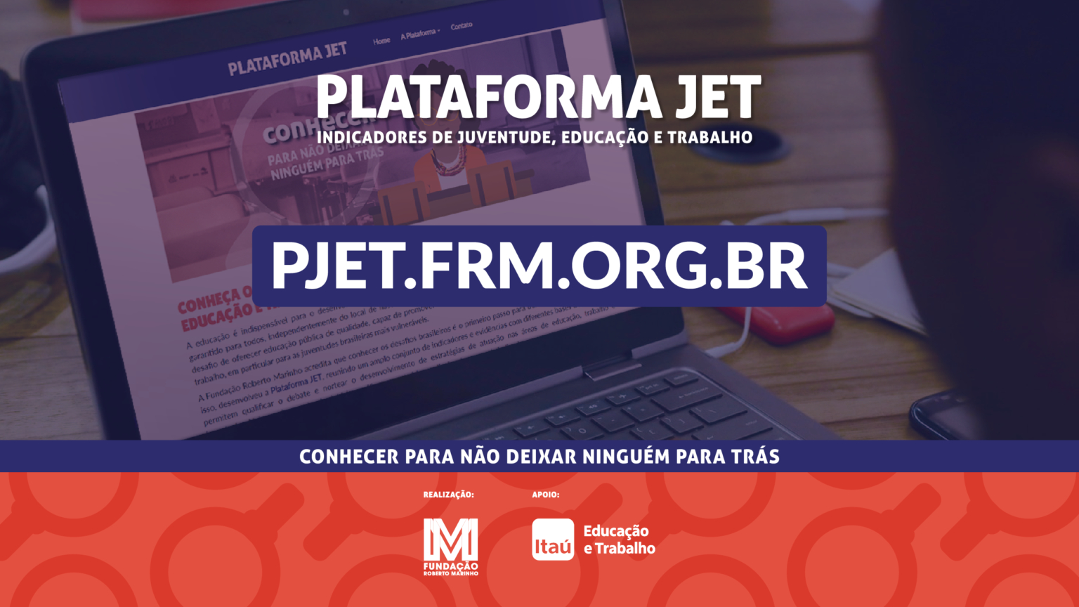 Cartaz de anúncio da Plataforma JET