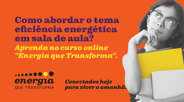 Cartaz publicitário do curso sobre eficiência energética