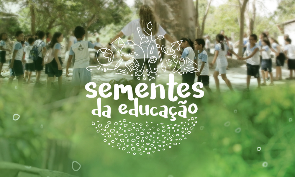 Logomarca do programa Sementes da Educação