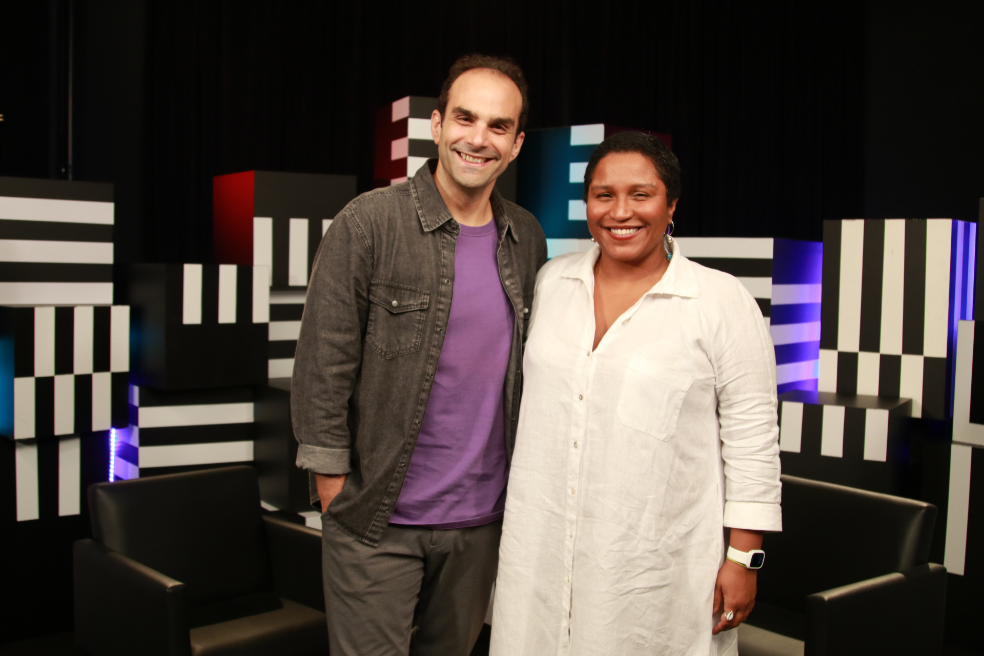 Bastidores da gravação da quarta temporada do Idade Mídia com Alexandre Sayad.