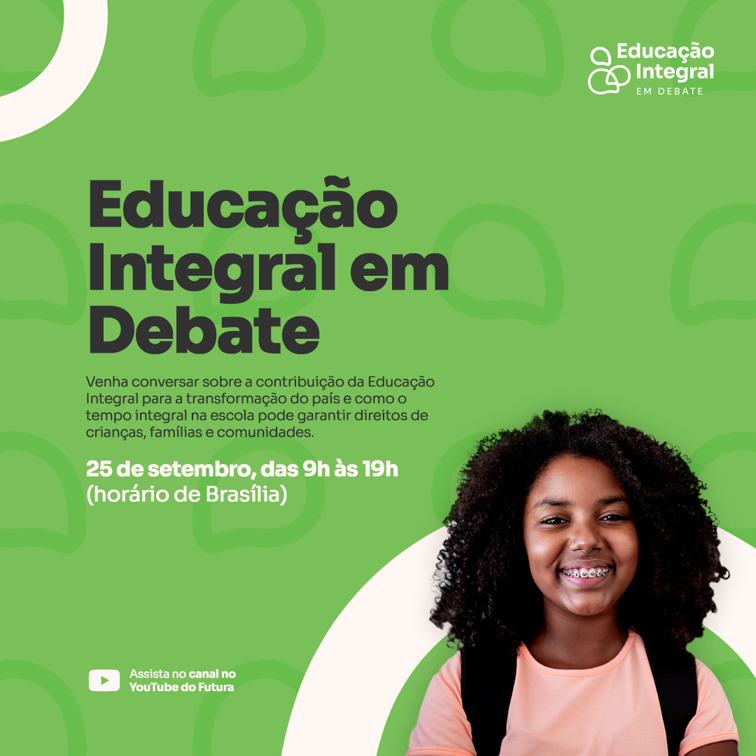 Card divulgação segunda edição educação integral em debate