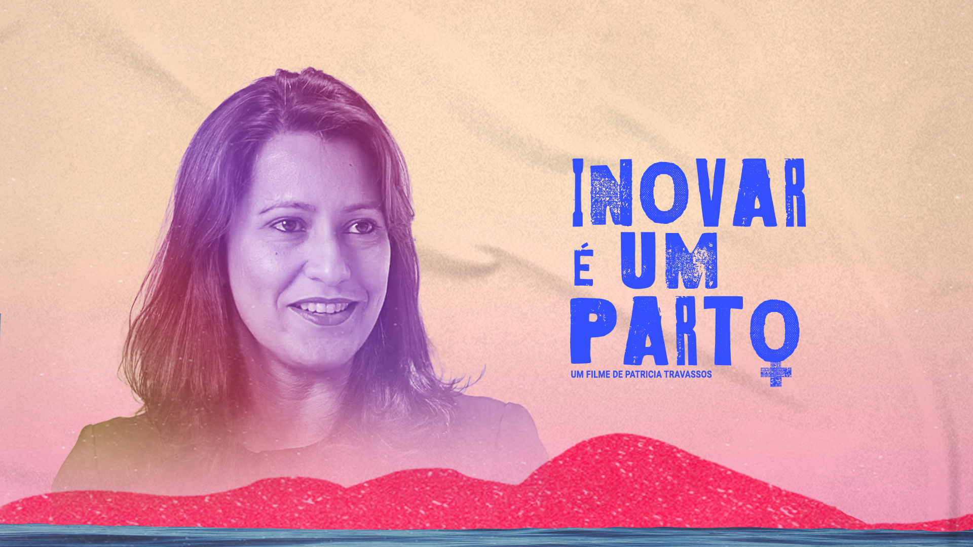A imagem mostra uma mulher branca em um fundo rosa