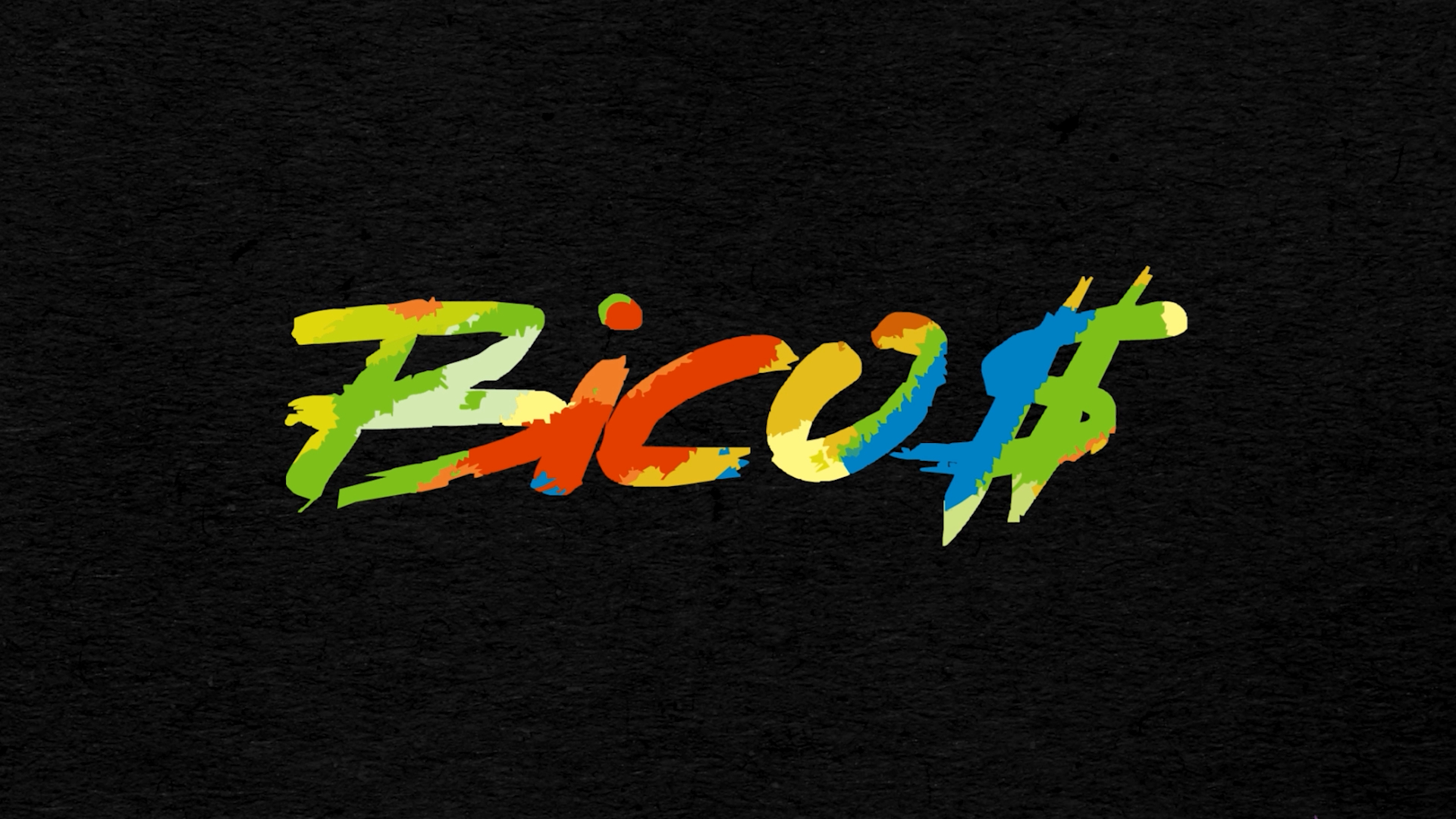Fundo preto, sobre o qual está a palavra "Bicos", com a letra S substituída por um cifrão.