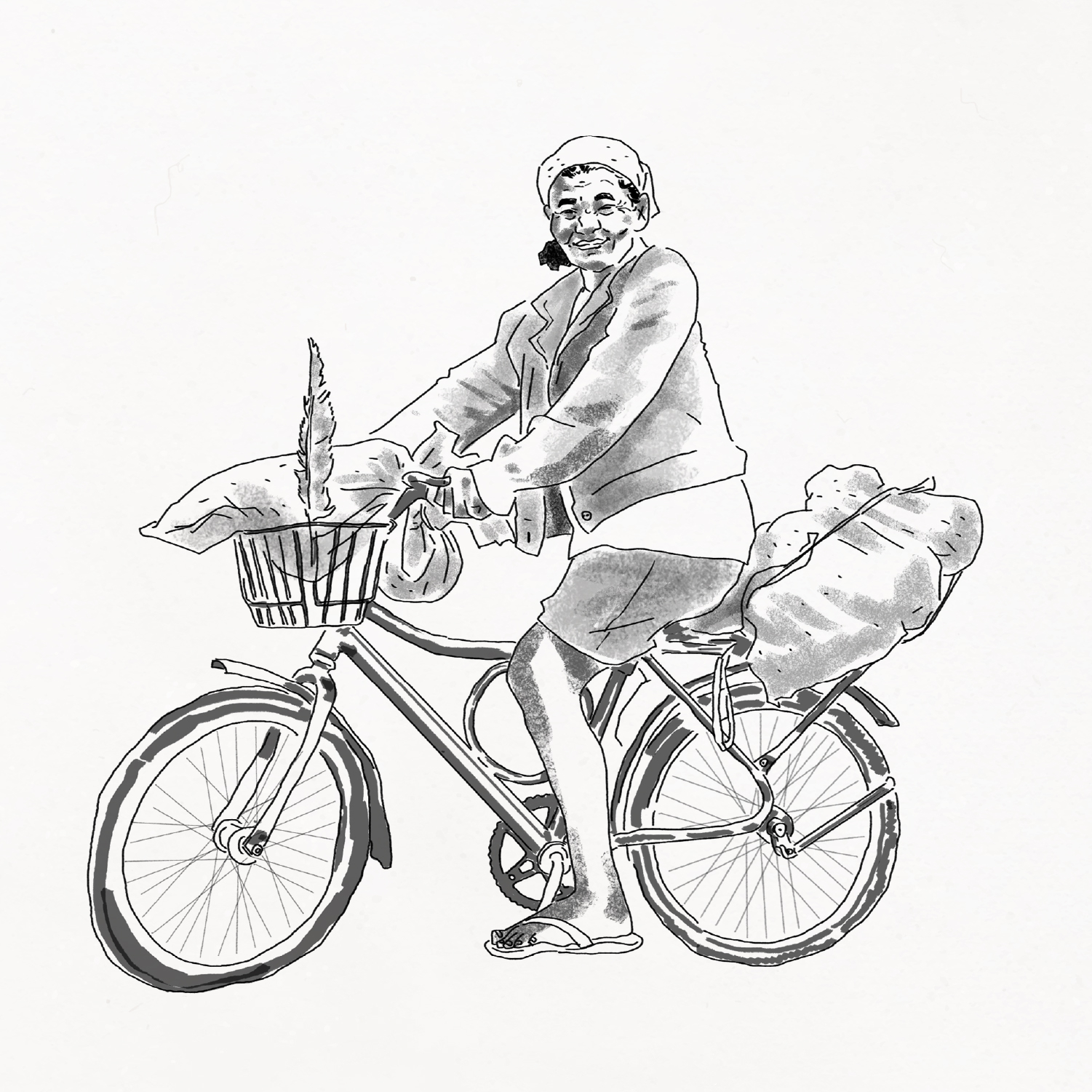 A bicicleta é um dos veículos mais vistos e utilizados pela população nas ruas sem asfalto planejado do residencial. É comum ver pessoas de todas as idades transitando com suas bikes.