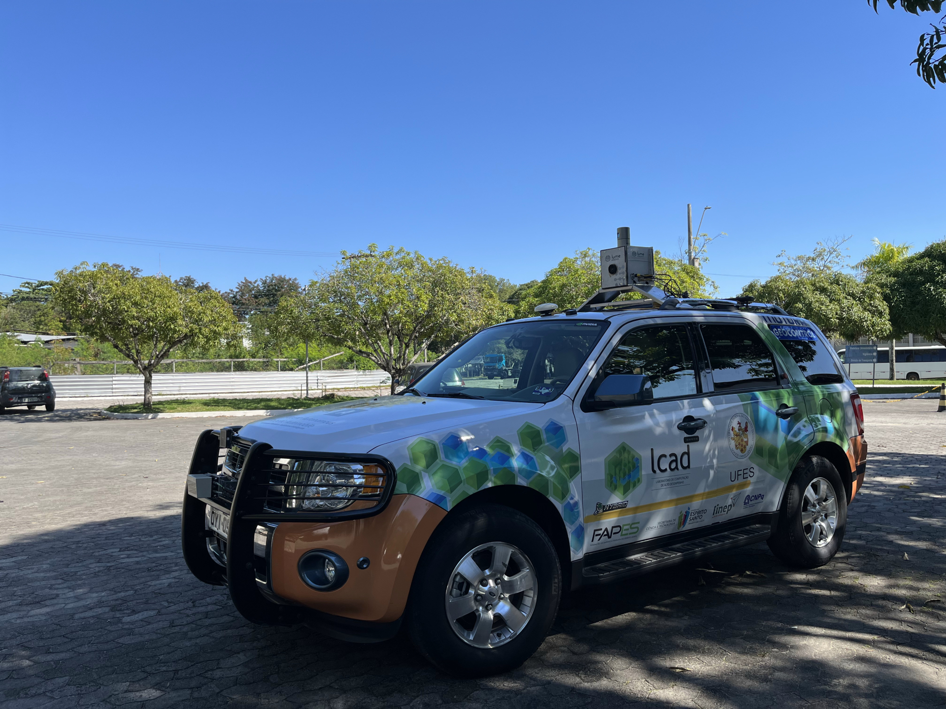 Carro autônomo desenvolvido na UFES opera com inteligência artificial. Foto: Arquivo pessoal.  