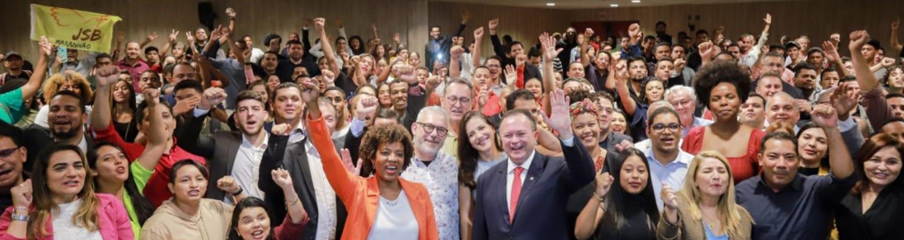A imagem mostra o auditório do evento de lançamento da Co.liga no Maranhão