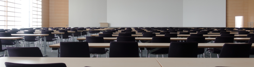 Uma sala de aula vazia