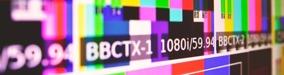 Imagem de uma tela de televisão
