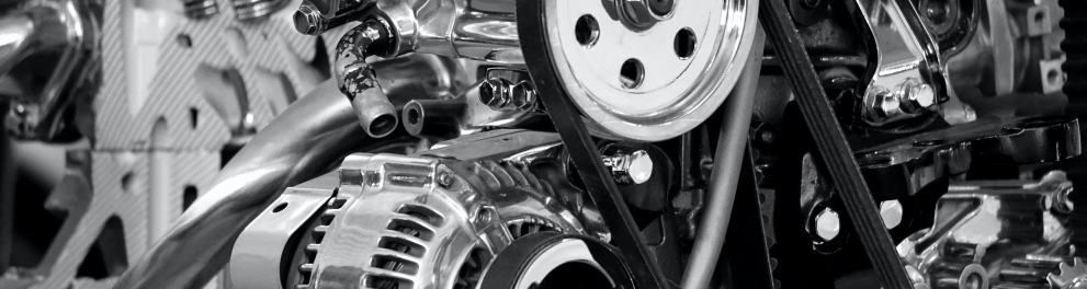 Imagem mostra um motor de carro.