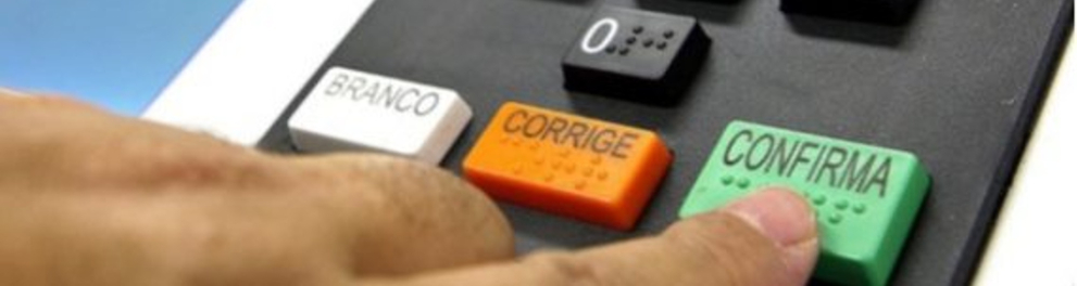 A imagem de uma urna eletrônica após um voto