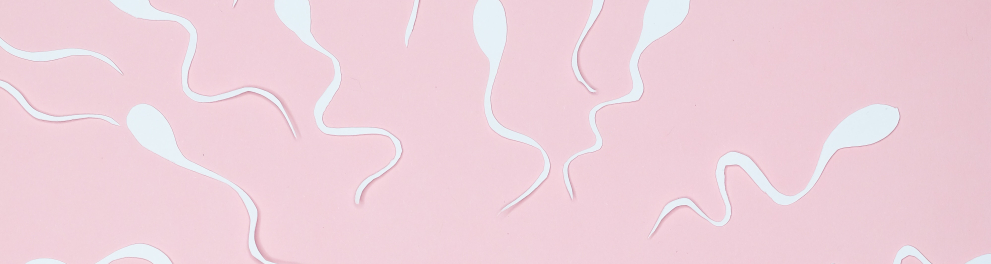 Imagem mostra uma ilustração de espermatozóides