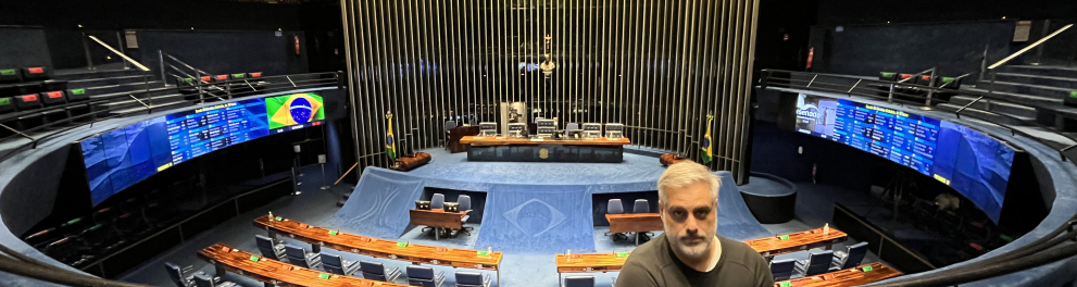 André Fran em Brasília na gravação da terceira temporada da série Meme Explica