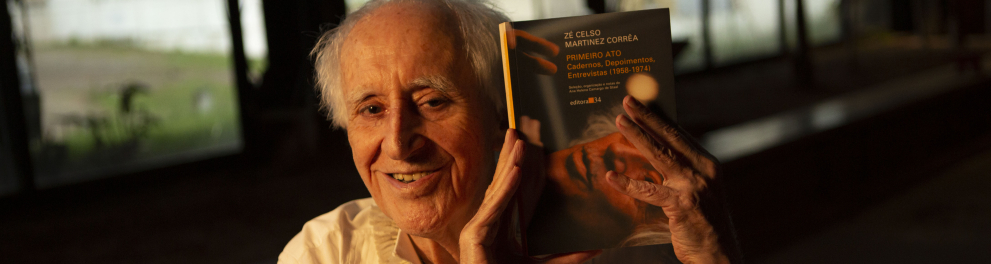José Celso Martinez Corrêa nos bastidores da gravação da segunda temporada da série Autores