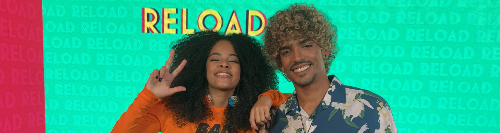 Junior Cardeal e Tawane Theodoro nos bastidores do programa.