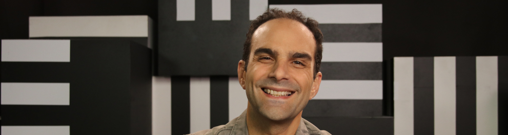 Alexandre Sayad nos bastidores do programa.