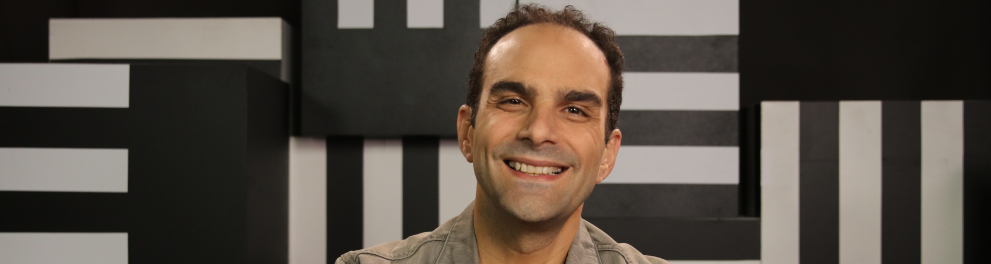 Alexandre Sayad nos bastidores do programa.