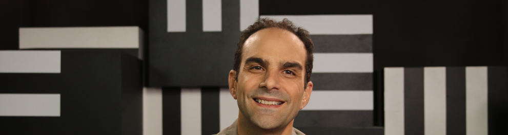 Alexandre Sayad nos bastidores do programa.