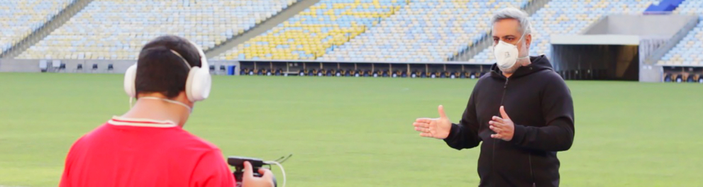 André Fran nos bastidores das gravações