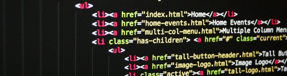 Imagem de uma programação de site