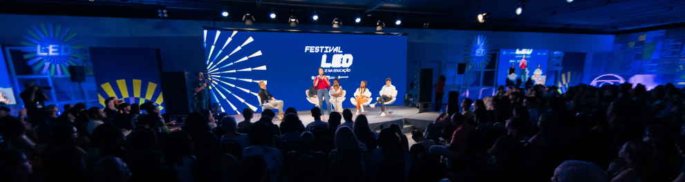 Apresentação dos finalistas do Desafio LED para a banca no Festival LED 2024