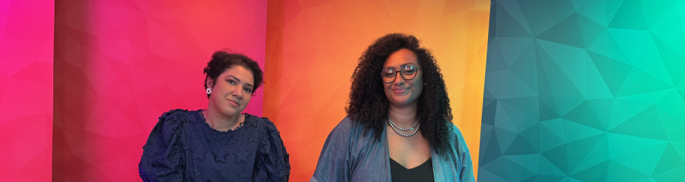 Apresentadoras da nova temporada de Assunto na Mesa, Melissa Cruz (esquerda) e Carol Anchieta (direita)