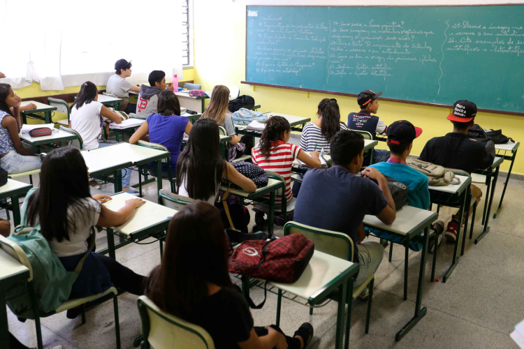Uma sala de aula