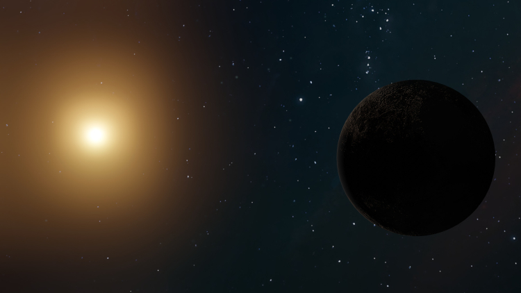 Imagem mostra o sol e a Lua
