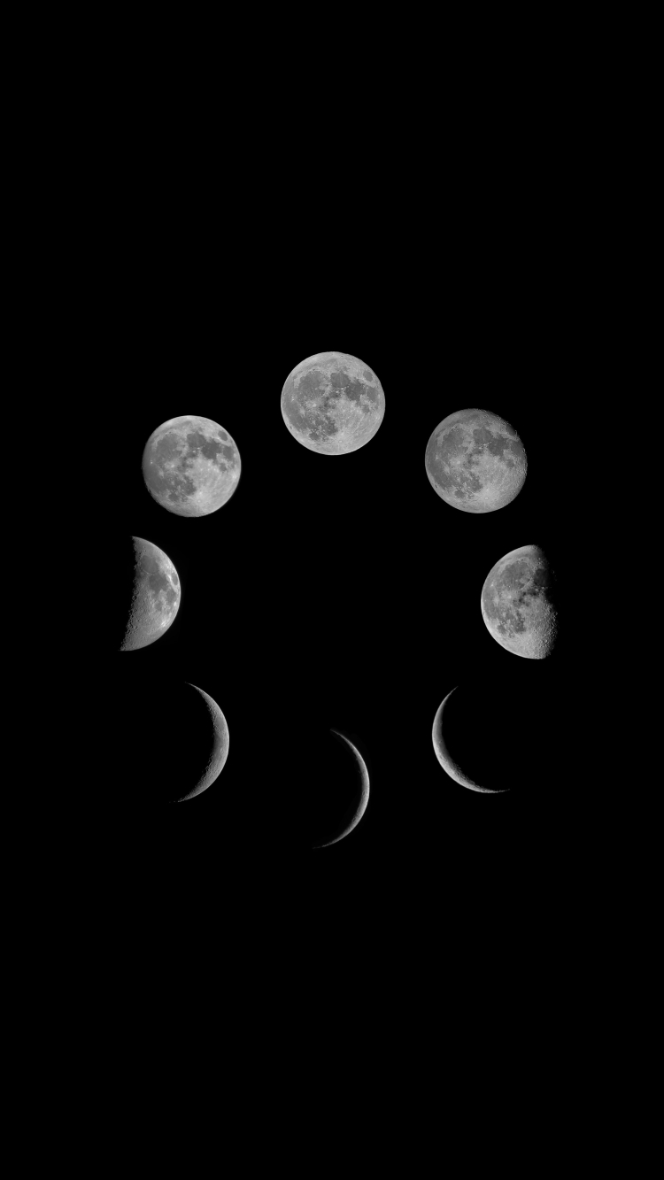 Imagem mostra fases da lua 