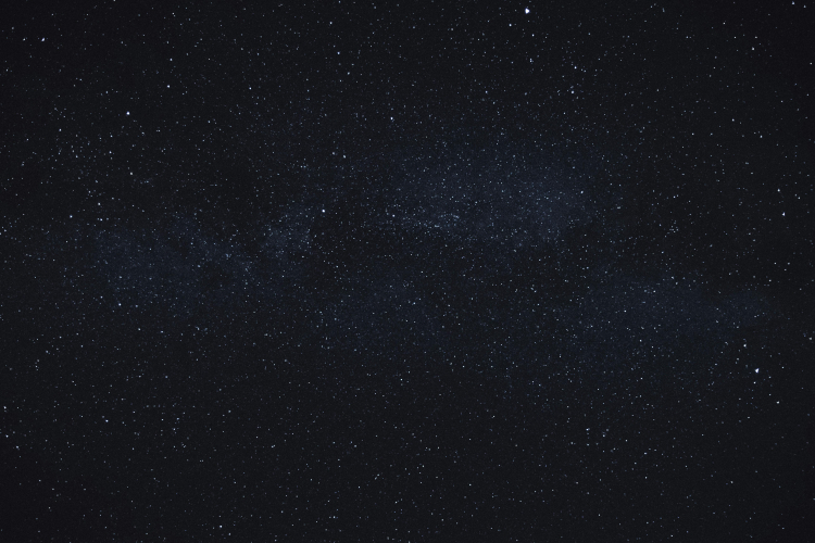 Imagem de estrelas e da galáxia