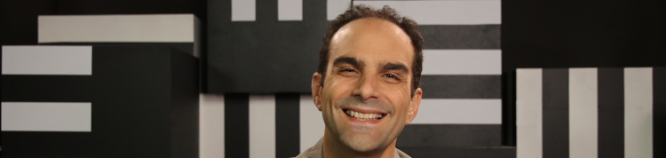 Alexandre Sayad nos bastidores do programa.