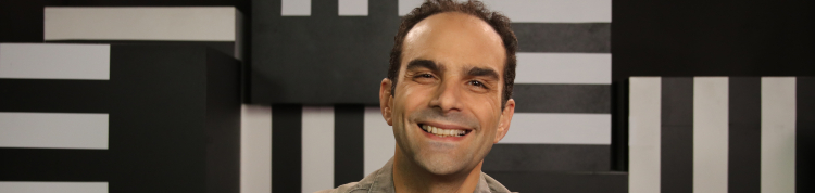Alexandre Sayad nos bastidores do programa.