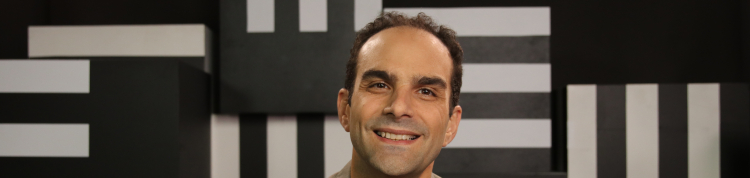 Alexandre Sayad nos bastidores do programa.