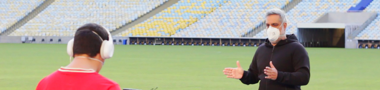 André Fran nos bastidores das gravações