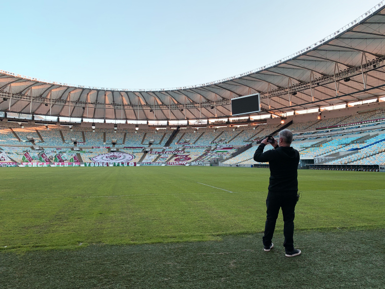André Fran nos bastidores das gravações