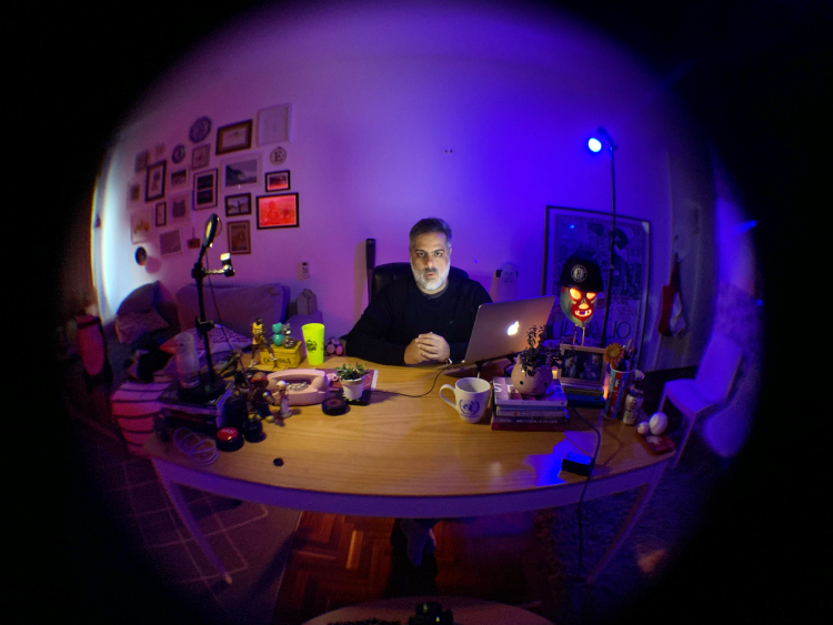 André Fran nos bastidores das gravações